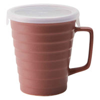 丸利玉樹利喜蔵商店 マグカップ フタ付き 230ml 陶器 日本製 レッド 374130 1個（直送品）