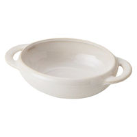 丸利玉樹利喜蔵商店 グラタン皿 12.5cm 窯変 陶器 ホワイト 376875 1個（直送品）