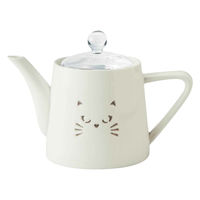 丸利玉樹利喜蔵商店 ティーポット 510ml 透かし 磁器 ネコ 377497 1個（直送品）