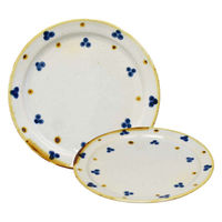 逸品社 プレート 18.5cm 藍 陶器 波佐見焼 点打 383538 1個（直送品）