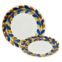 逸品社 プレート 18.5cm 藍 陶器 波佐見焼 巻唐草 383539 1個（直送品）