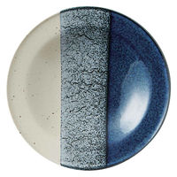 丸利玉樹利喜蔵商店 プレート 21.5cm ONE THIRD 和食器 磁器 美濃焼 ブルー 385454 1個（直送品）
