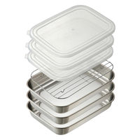 オークス シンプルで使いやすいバットセット 大 日本製 フタ付き 396714 1個（直送品）