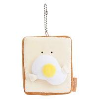 逸品社 キーホルダー もちっと食ぱんさん マスコット 目玉焼き 485483 1個（直送品）