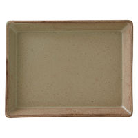 丸利玉樹利喜蔵商店 プレート 17.5cm L KASANE レクタングル 陶器 カーキ 377168 1個（直送品）