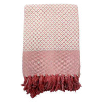 キーストーン マルチカバー コットンスロー フラワー 140×200cm ピンク 400460 1個（直送品）