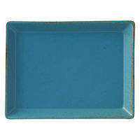 丸利玉樹利喜蔵商店 プレート 17.5cm L KASANE レクタングル 陶器 ターコイズブルー 377169 1個（直送品）
