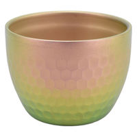 片力商事 チタン槌目ぐい呑み(二重構造) チタン陽極酸化発色 さくらピンク PY-C023 1個（直送品）