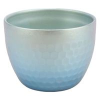 片力商事 チタン槌目ぐい呑み(二重構造) チタン陽極酸化発色 オーシャンブルー PY-C024 1個（直送品）