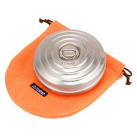 片力商事 18-8ステンレス 湯たんぽ 巾着カバー付 (オレンジ) PY-SL33 1個（直送品）