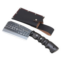 片力商事 槌目両刃鉈 135mm 鋼付 サビ止め油付き PY-SL77 1個（直送品）