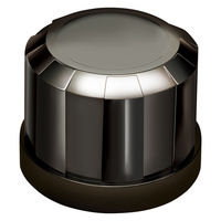 YAC ブラックシャインデコキャップ フロント用 樹脂 33mm 10個入り CV268 1個（直送品）