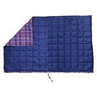 大阪繊維資材 あったかエアブランケット レッド×ネイビー W130×H80cm IMA95103 1個（直送品）