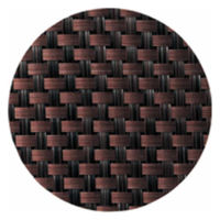 ケーアイ コースター 丸 10cm 格子柄 撥水 ビニール ブロンズ 218525 1個（直送品）