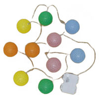 丸和貿易 ガーランド ライト LEDスイッチライト コットンボール 10球 316273 1個（直送品）