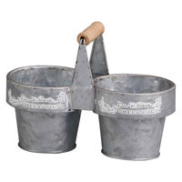 アビテ プランター シャルール・ツインポット シルバー 395111 1個（直送品）