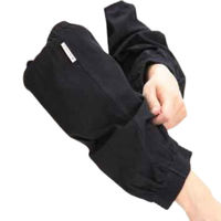 ウェーブ アームカバー 綿100% 無地 COCOWALK ネイビー 399553 1個（直送品）