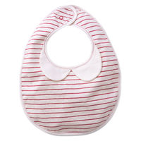 ウェーブ スタイ 丸襟おめかしスタイ ボーダー 綿100% 日本製 399821 1個（直送品）