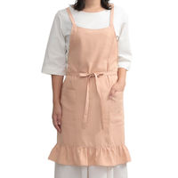 ウェーブ エプロン スソフリルラップエプロン COCOWALK ピンク 412199 1個（直送品）