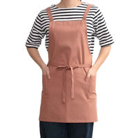 ウェーブ エプロン しっかりお尻が隠れるラップエプロン COCOWALK テラコッタ 422784 1個（直送品）