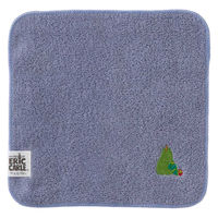 ウェーブ ミニタオル はらぺこあおむし 無撚糸 刺繍 20×20cm ブルー 438680 1個（直送品）
