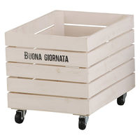 アビテ 収納ボックス ボナブル コンテナカート ガーデニング ホワイト 479131 1個（直送品）