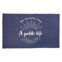 丸和貿易 玄関マット ふわふわ玄関マット 屋内 45×75cm ブルー 489788 1個（直送品）