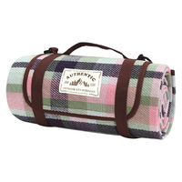 丸和貿易 レジャーシート オーセンティック チェック S 130×150cm コンパクト グリーン 489872 1個（直送品）