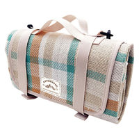 丸和貿易 レジャーシート オーセンティック チェック S 130×150cm コンパクト コーラル 489873 1個（直送品）