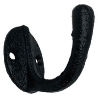 丸和貿易 フック キャストアイアン A 壁掛け ブラック 489958 1個（直送品）