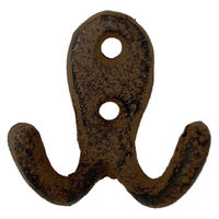 丸和貿易 フック キャストアイアン C 壁掛け ラスティ 489961 1個（直送品）