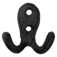 丸和貿易 フック キャストアイアン C 壁掛け ブラック 489962 1個（直送品）