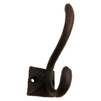 丸和貿易 フック キャストアイアン F 壁掛け ラスティ 489966 1個（直送品）