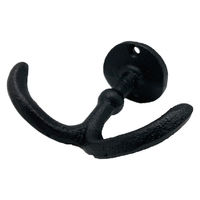 丸和貿易 フック キャストアイアン G 壁掛け ブラック 489969 1個（直送品）