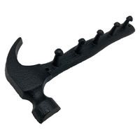 丸和貿易 フック キャストアイアン 5ハンマー 壁掛け ブラック 489975 1個（直送品）