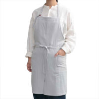 ウェーブ エプロン やさしいガーゼのエプロン COCOWALK ライトグレー 412147 1個（直送品）