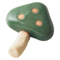 ケーアイ 箸置き 6cm きのこ 陶器 日本製 グリーン 219792 1個（直送品）