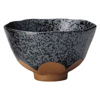 ケーアイ 飯碗 13cm 削ぎ 陶器 日本製 銀さざれ 380042 1個（直送品）