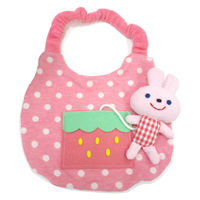 ユアーズアーミーワールド スタイ マスコット付きスタイ 赤ちゃん どうぶつ 日本製 ピンク 416556 1個（直送品）