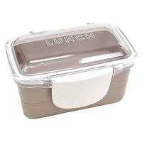 イエロースタジオ 弁当箱 2段 560ml ドーム型 time for LUNCH グレー 391115 1個（直送品）