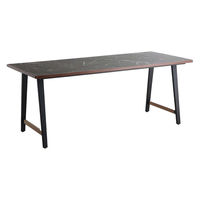 【軒先渡し】東馬 テルム ダイニングテーブル天板 180 幅1800×奥行800×高さ25mm BK/WN 1台（直送品）