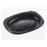 デンカポリマー 軽食容器 セレーノ M深(エネピスS1)黒 00801485 1ケース(600個(50個×12))（直送品）