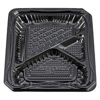 シーピー化成 弁当容器 CZラプレ8-2 BS黒本体 0124808020525 1ケース(400個(50個×8))（直送品）