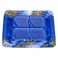 シーピー化成 刺身容器 SFうま盛段4L 風雪青本体 0277804044075 1ケース(600個(50個×12))（直送品）