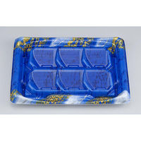 シーピー化成 刺身容器 SFうま盛段6 風雪青本体 0277806004075 1ケース(600個(50個×12))（直送品）