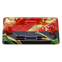 シーピー化成 寿司容器 SF美角13 丹心赤 本体 0277913004095 1ケース(1800個(50個×36))（直送品）