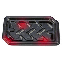 シーピー化成 寿司容器 SF結波24 蛍火赤 本体 027852400A635 1ケース(800個(50個×16))（直送品）