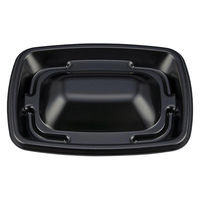 シーピー化成 精肉容器 SFみな盛25-19 黒 本体 0278825190525 1ケース(400個(50個×8))（直送品）