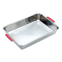 YUKIWA UK カラー取手付 角バット 赤 15枚取 09902214 1ケース(1個)（直送品）