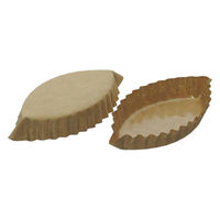 天満紙器 菓子容器 PTL08340-J 木の葉 茶無地 200枚 1501850 1ケース(30個)（直送品）